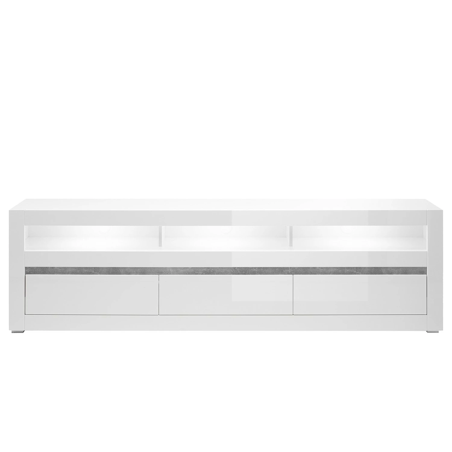 Loftscape Ensemble meubles TV Cape Ann II (2 él.) - Blanc brillant / Blanc mat 7 Loftscape Ensemble meubles TV Cape Ann II (2 él.) - Blanc brillant / Blanc mat – Image 5