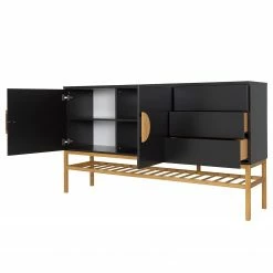 Tenzo Buffet Scoop - Partiellement en chêne massif - Noir -loftscape Boutique 1000226393 201006 12073900141 DETAILS P000000001000226393