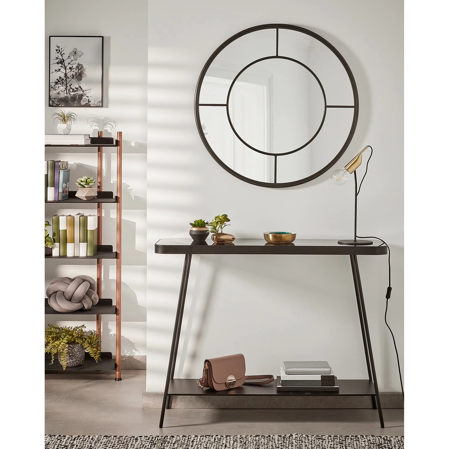 Red Living Console Kingswell - Verre / Métal - Gris / Noir 6 Red Living Console Kingswell - Verre / Métal - Gris / Noir – Image 4