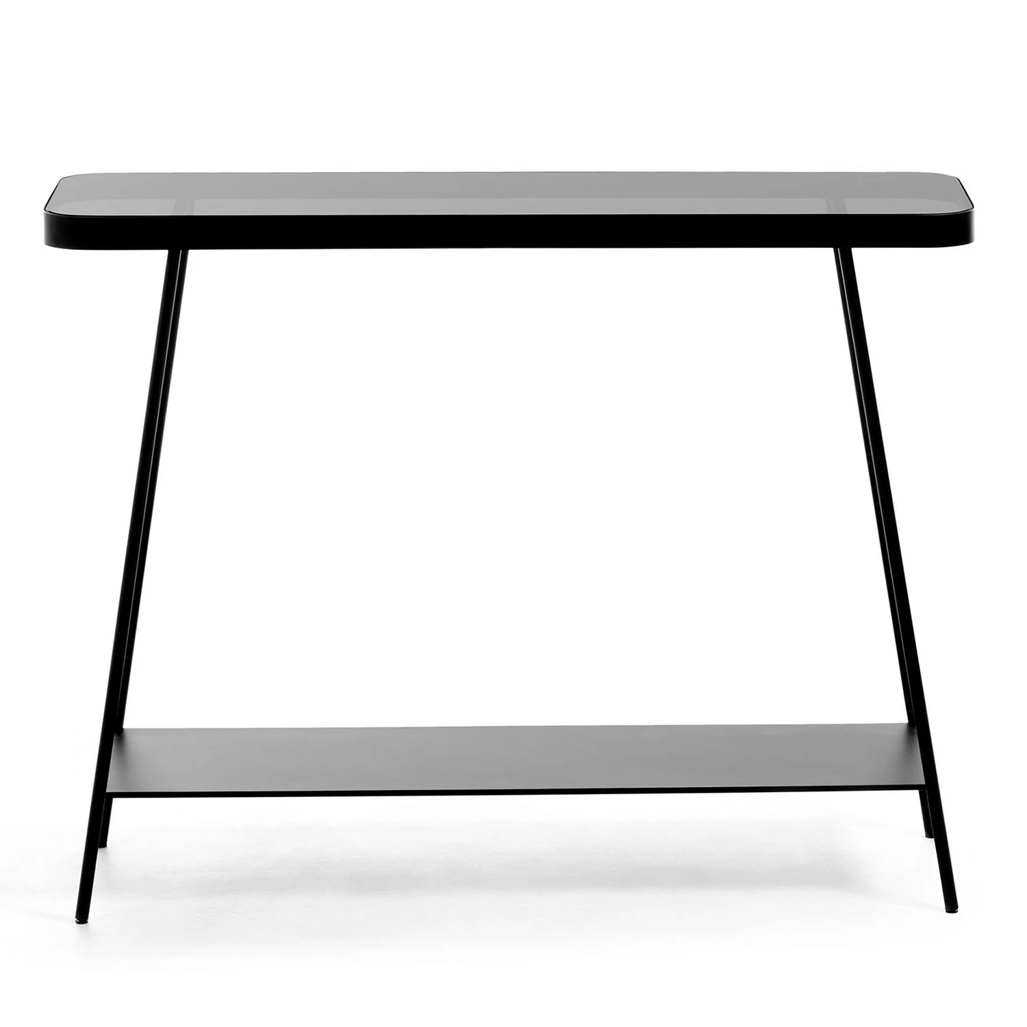 Red Living Console Kingswell - Verre / Métal - Gris / Noir 7 Red Living Console Kingswell - Verre / Métal - Gris / Noir – Image 5