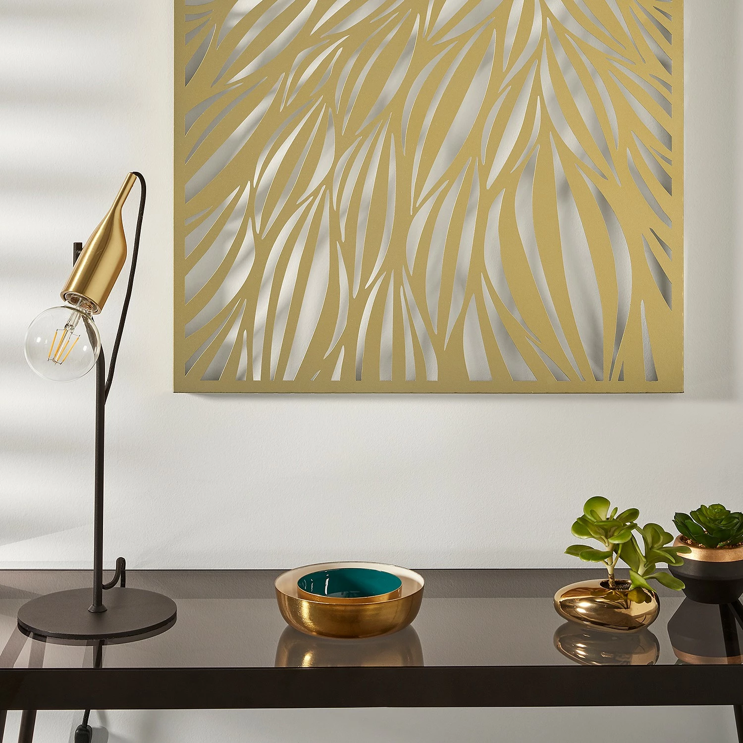 Red Living Console Kingswell - Verre / Métal - Gris / Noir 10 Red Living Console Kingswell - Verre / Métal - Gris / Noir – Image 8