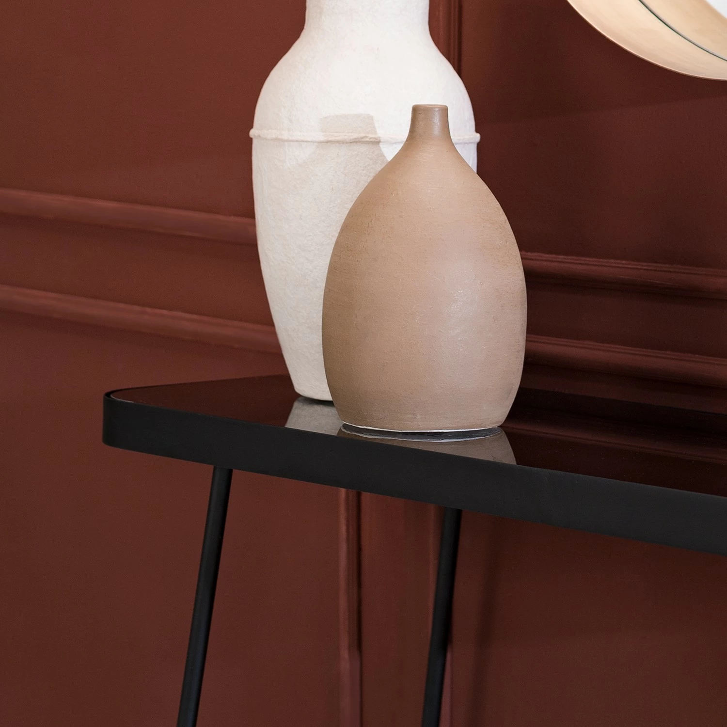 Red Living Console Kingswell - Verre / Métal - Gris / Noir 12 Red Living Console Kingswell - Verre / Métal - Gris / Noir – Image 10