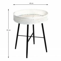 Loftscape Bout de canapé Whiteville II - Métal - Blanc crème / Noir -loftscape Boutique 1000227244 201006 13143400060 SKETCH DETAILS P000000001000227244 sketch