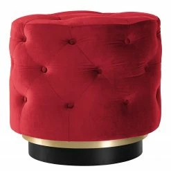 Loftscape Repose-pieds Redmond I - Velours Ravi: Rouge