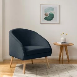 Ridgevalley Fauteuil Volonne - Tissu Nere: Bleu marine 21 Ridgevalley Fauteuil Volonne - Tissu Nere: Bleu marine -loftscape Boutique 1000227313 210325 07001800132 MOOD DETAILS P000000001000227313 mood