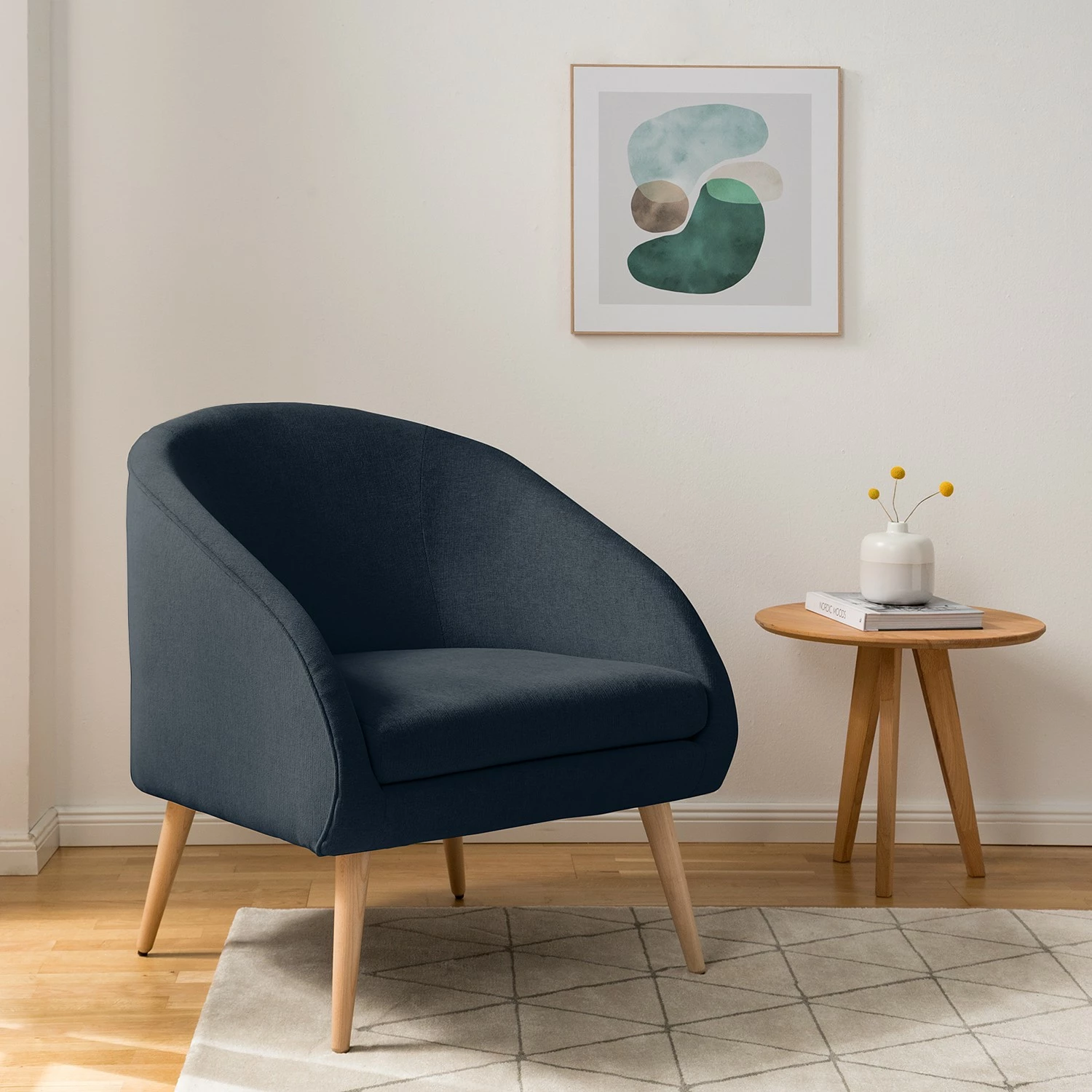 Ridgevalley Fauteuil Volonne - Tissu Nere: Bleu marine 4 Ridgevalley Fauteuil Volonne - Tissu Nere: Bleu marine – Image 2
