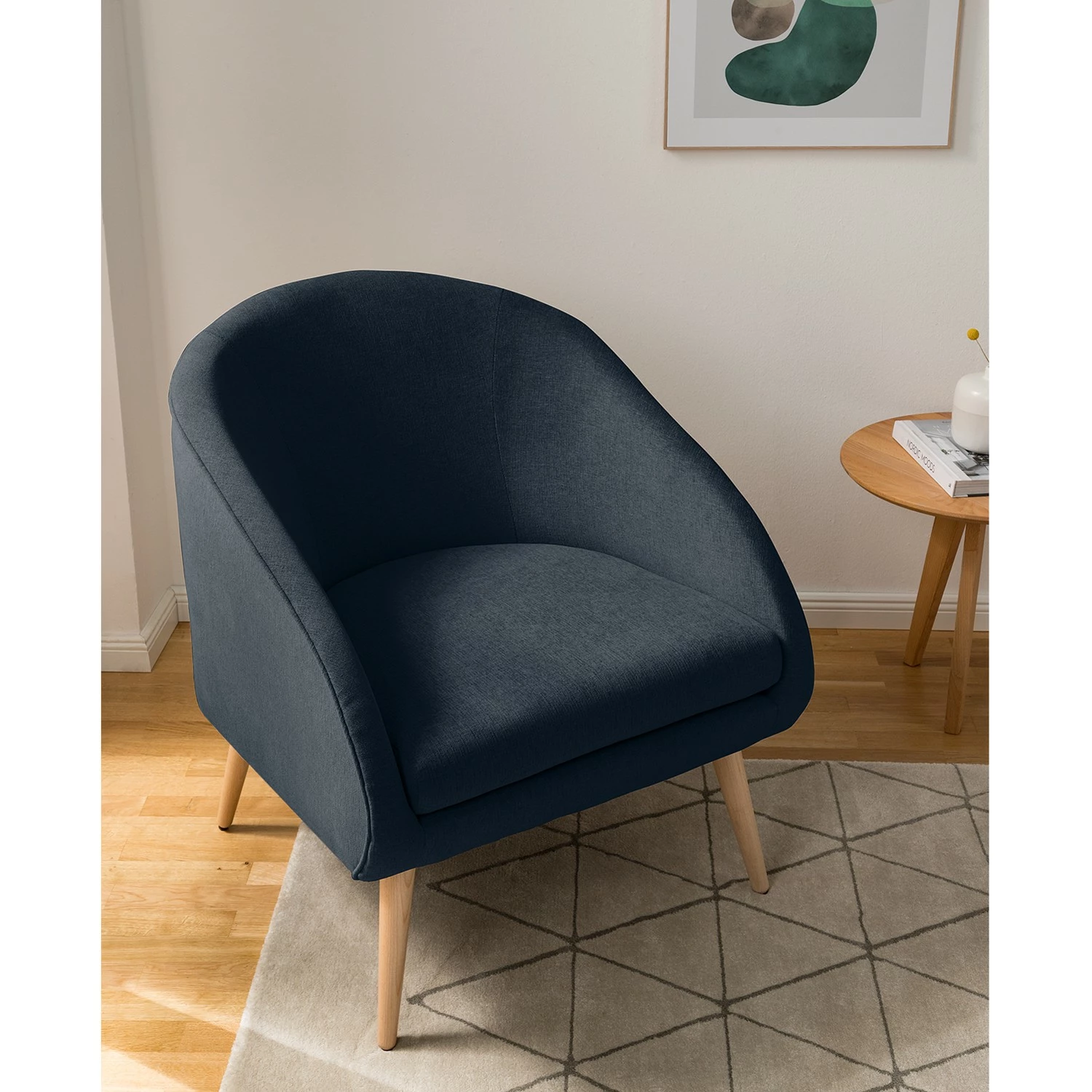 Ridgevalley Fauteuil Volonne - Tissu Nere: Bleu marine 5 Ridgevalley Fauteuil Volonne - Tissu Nere: Bleu marine – Image 3