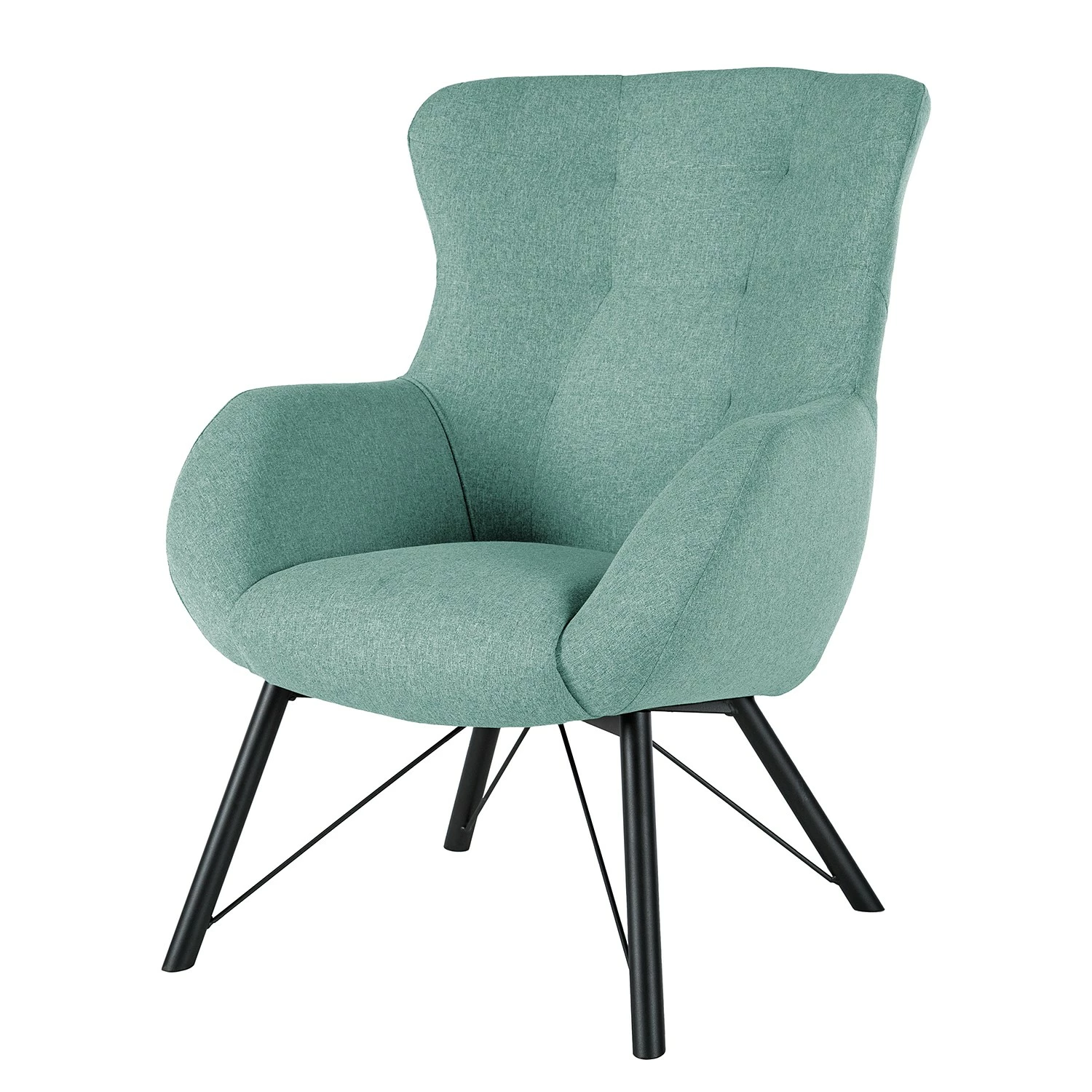 Loftscape Fauteuil Newfield - Tissu - Tissu Voer: Bleu clair 3 Loftscape Fauteuil Newfield - Tissu - Tissu Voer: Bleu clair