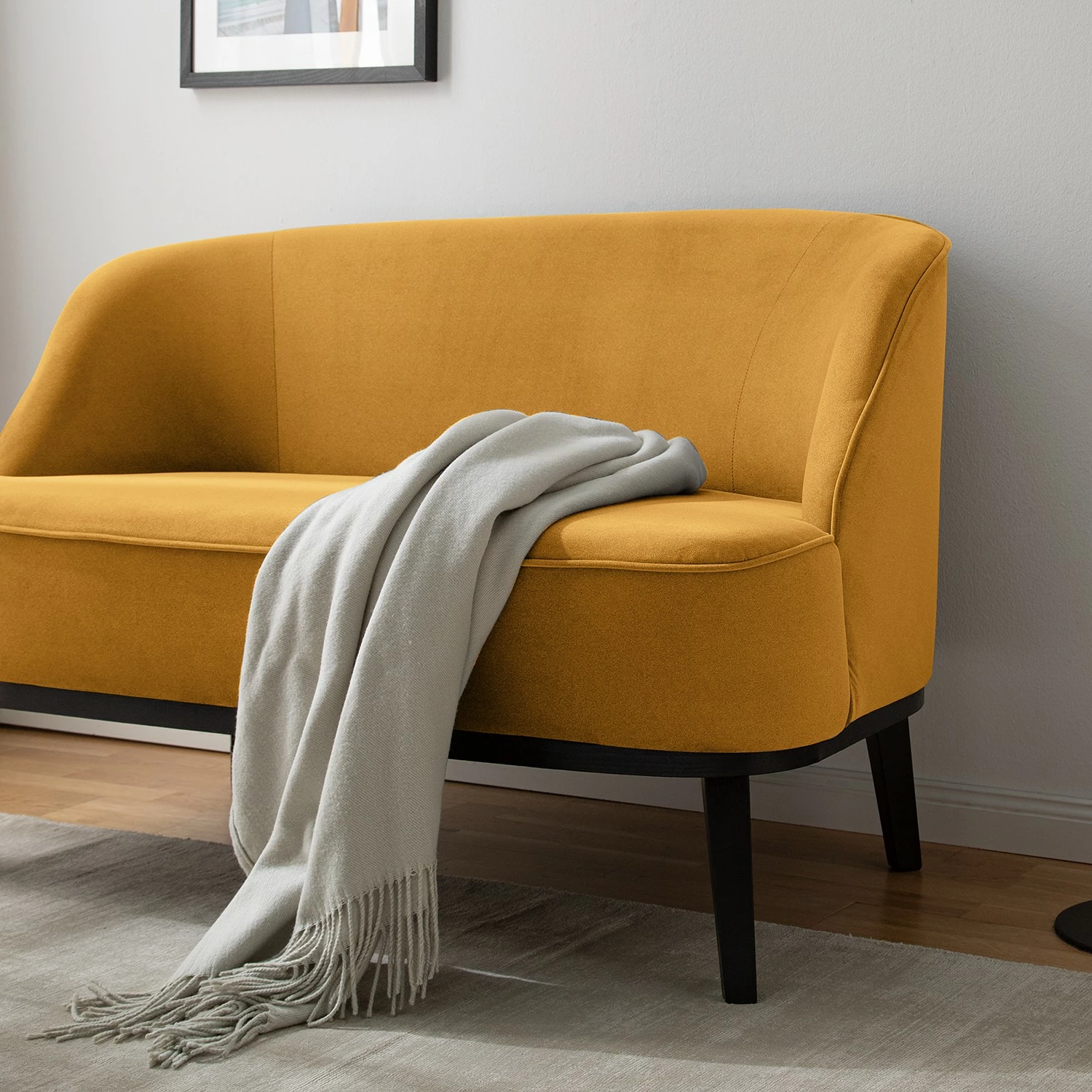 Ridgevalley Canapé Voiteur (2-3 places) - Microfibre Sela: Jaune maïs - Hêtre foncé 11 Ridgevalley Canapé Voiteur (2-3 places) - Microfibre Sela: Jaune maïs - Hêtre foncé – Image 9