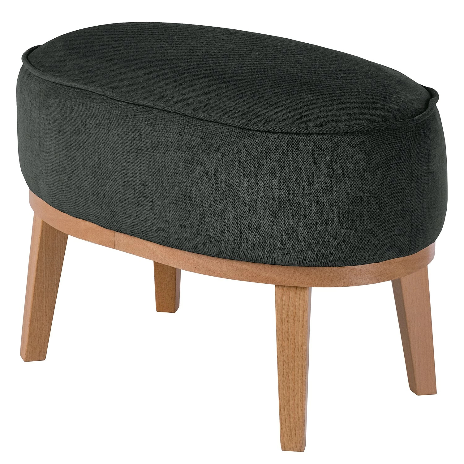 Ridgevalley Repose-pieds Voiteur - Tissu Nere: Noir - Hêtre clair 3 Ridgevalley Repose-pieds Voiteur - Tissu Nere: Noir - Hêtre clair