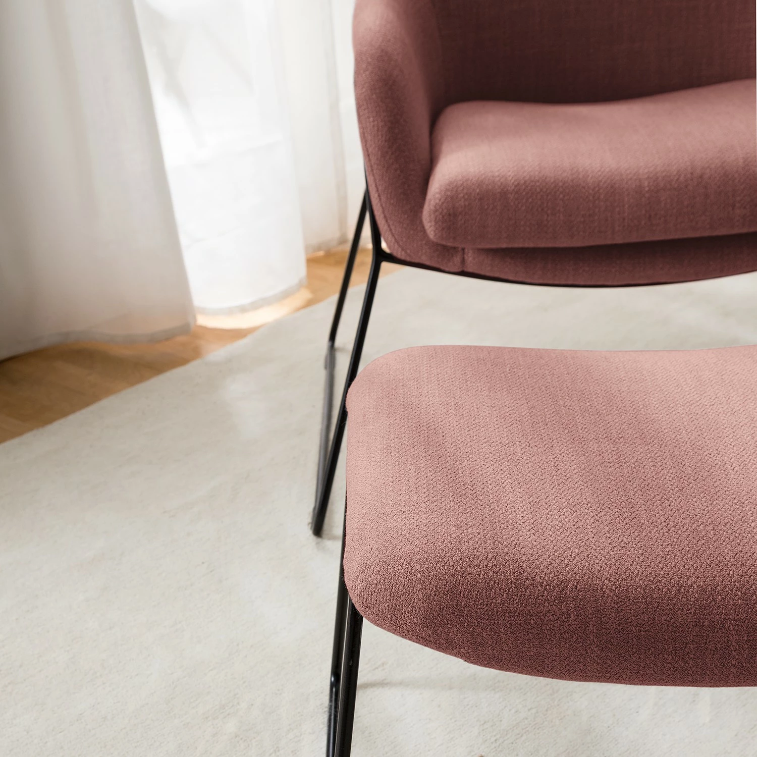 Red Living Repose-pieds Culin - Tissu Noela: Mauve 9 Red Living Repose-pieds Culin - Tissu Noela: Mauve – Image 7