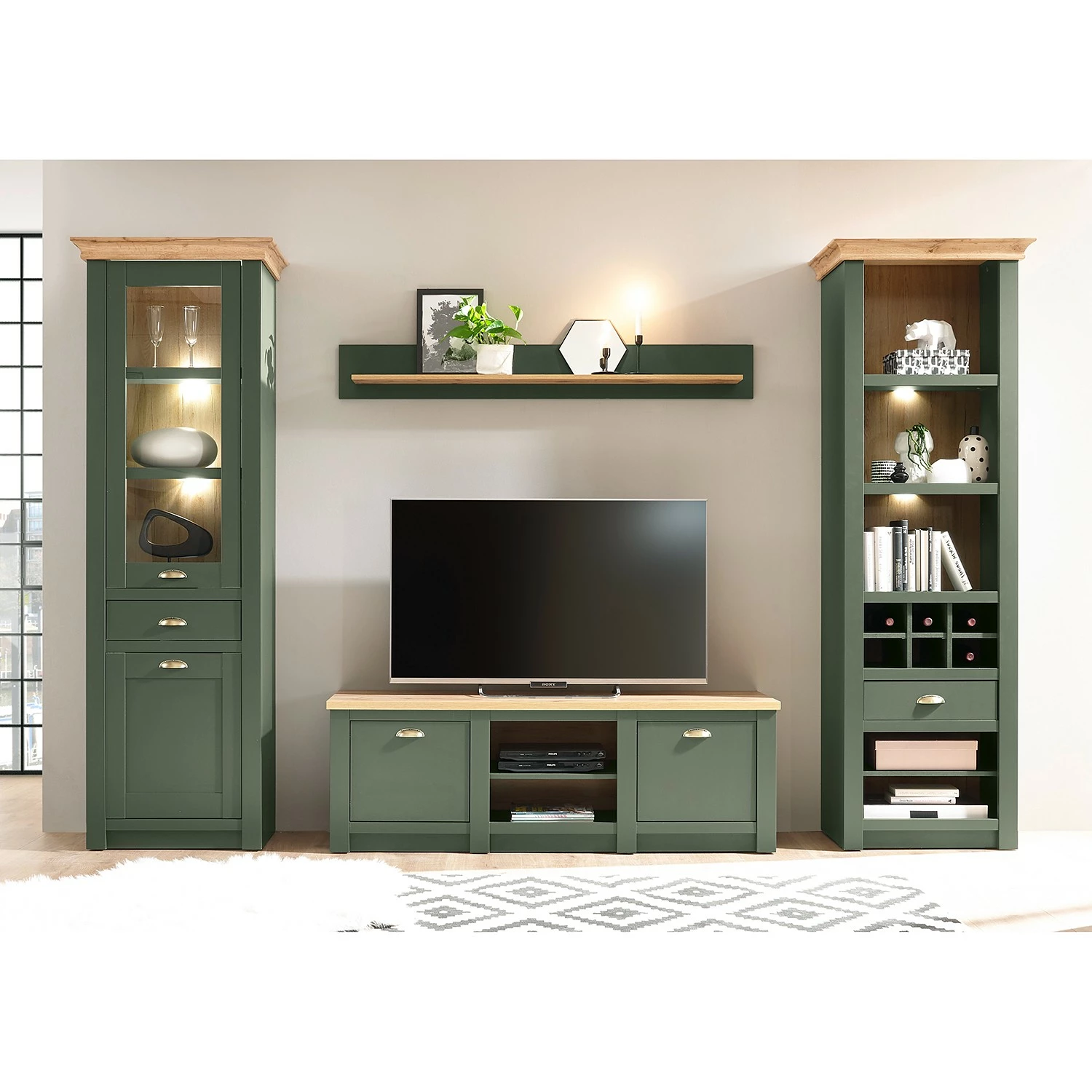 Norrwood Étagère Cardet I - Vert mousse / Imitation chêne de Wotan 12 Norrwood Étagère Cardet I - Vert mousse / Imitation chêne de Wotan – Image 10