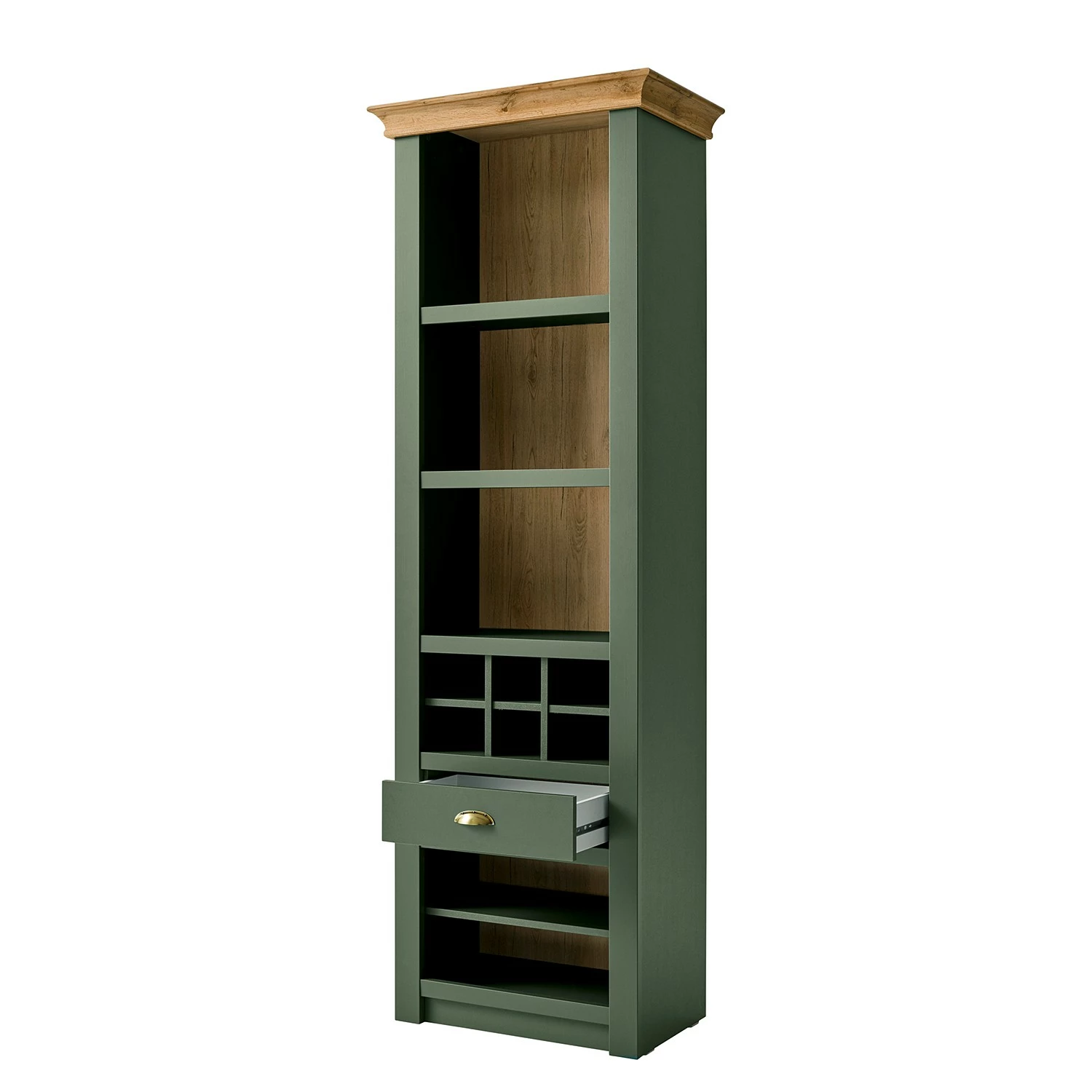 Norrwood Étagère Cardet I - Vert mousse / Imitation chêne de Wotan 8 Norrwood Étagère Cardet I - Vert mousse / Imitation chêne de Wotan – Image 6