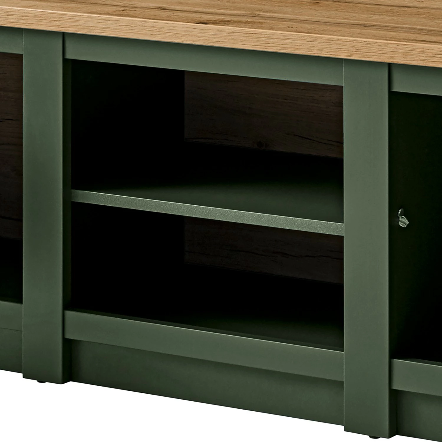 Norrwood Ensemble meubles TV Cardet I (4 élém.) - Vert mousse / Imitation chêne de Wotan 18 Norrwood Ensemble meubles TV Cardet I (4 élém.) - Vert mousse / Imitation chêne de Wotan – Image 16