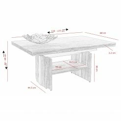 Loftscape Table basse Moree - Extensible - Imitation chêne Artisan -loftscape Boutique 1000227865 201016 14042200049 SKETCH DETAILS P000000001000227865 sketch