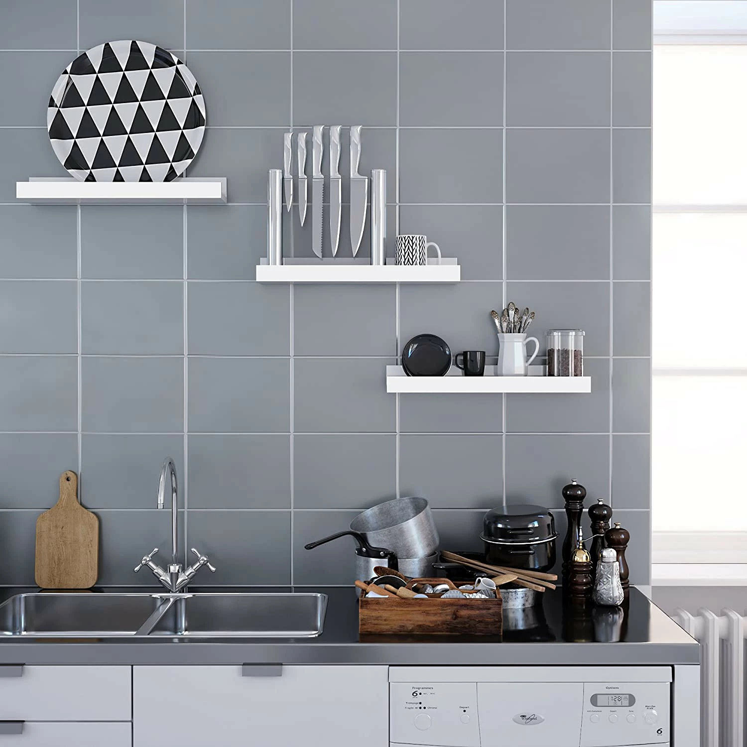 Loftscape Étagères murales Stains I (lot de 3) 3 Loftscape Étagères murales Stains I (lot de 3) – Image 2