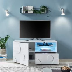 Loftscape Meuble TV Roubia I - Blanc brillant -loftscape Boutique 1000229870 201106 11365800003 MOOD DETAILS P000000001000229870 mood