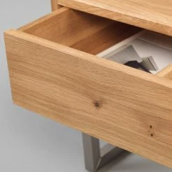 Loftscape Meuble TV Roffey - Chêne sauvage massif / Métal - Chêne sauvage / Argenté -loftscape Boutique 1000231172 201118 12522800043 MOOD DETAILS P000000001000231172 mood