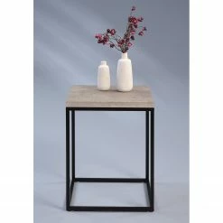 Loftscape Bout de canapé Sewen - Imitation béton / Noir -loftscape Boutique 1000231185 201204 12390400003 MOOD DETAILS P000000001000231185 mood