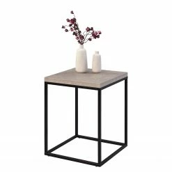 Loftscape Bout de canapé Sewen - Imitation béton / Noir -loftscape Boutique 1000231185 201204 12400200005 DETAILS P000000001000231185