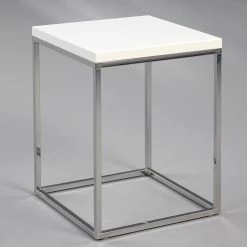 Loftscape Bout de canapé Sirod - Blanc / Argenté -loftscape Boutique 1000231194 201118 12563600116 MOOD DETAILS P000000001000231194 mood