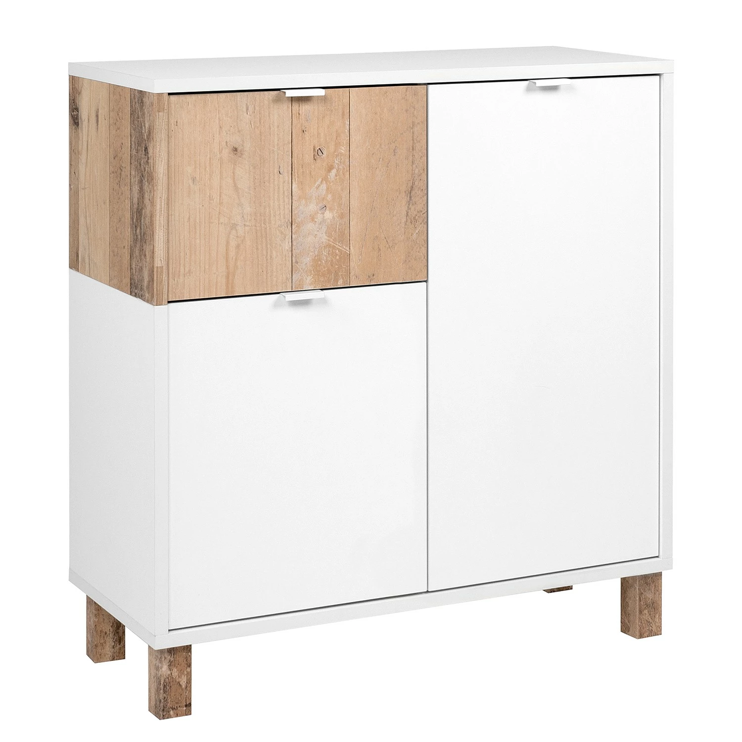 Loftscape Commode Mayac I - Blanc / Imitation bois recyclé 3 Loftscape Commode Mayac I - Blanc / Imitation bois recyclé