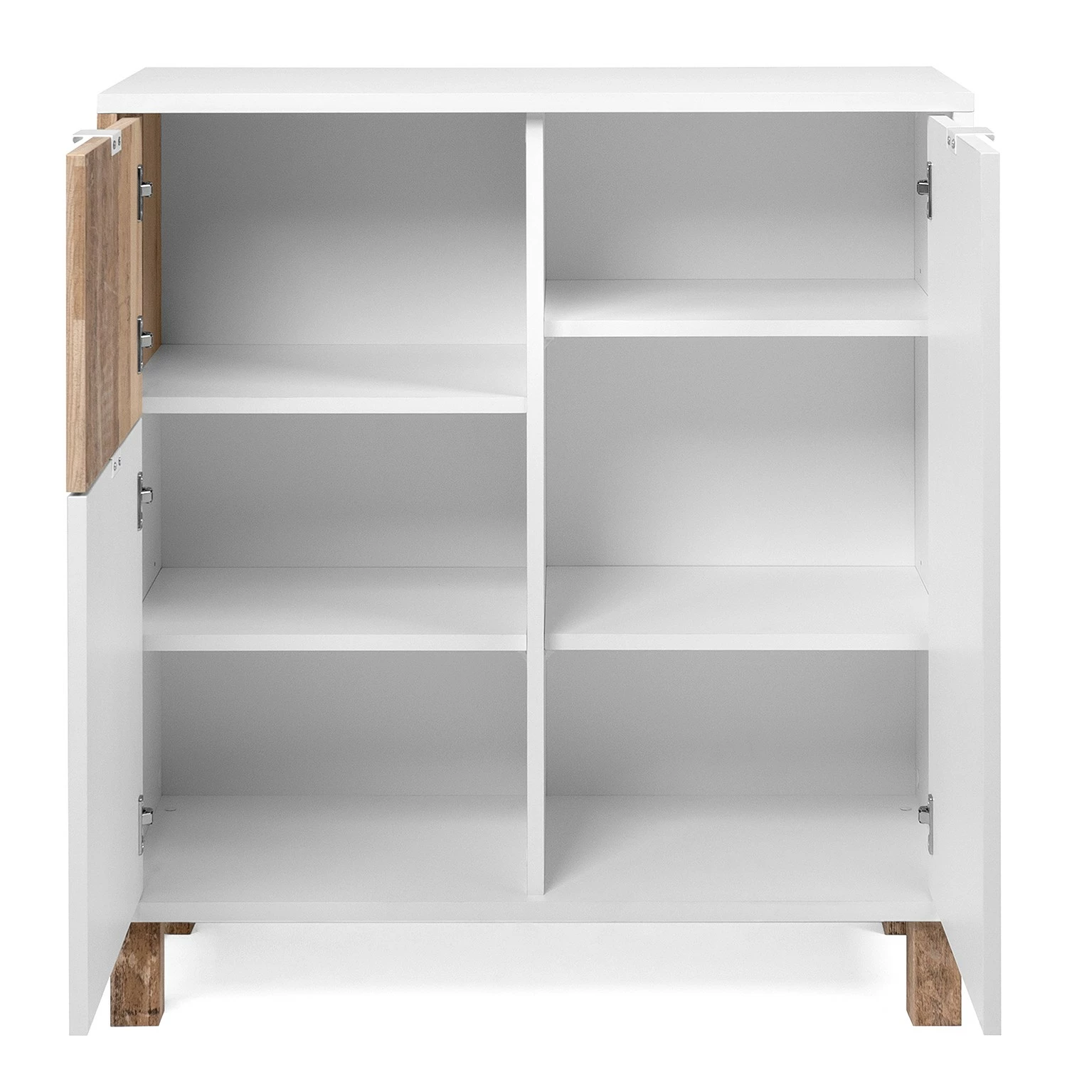 Loftscape Commode Mayac I - Blanc / Imitation bois recyclé 7 Loftscape Commode Mayac I - Blanc / Imitation bois recyclé – Image 5