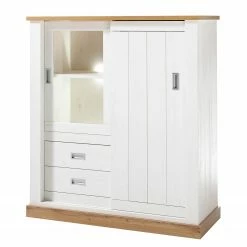 Ridgevalley Buffet haut Ollezy - Imitation pin blanc / Imitation chĂȘne artisan