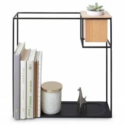 Umbra Étagère murale Cubist I - Métal / Hêtre massif - Noir / Hêtre -loftscape Boutique 1000235476 201214 15131500285 DETAILS P000000001000235476