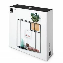 Umbra Étagère murale Cubist I - Métal / Hêtre massif - Noir / Hêtre -loftscape Boutique 1000235476 201214 15131500287 DETAILS P000000001000235476