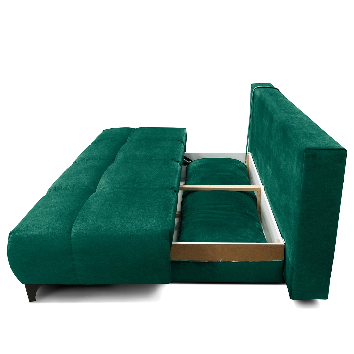 Jack & Alice Canapé convertible Red Oak - Velours - Velours Onoli: Vert vieilli 6 Jack & Alice Canapé convertible Red Oak - Velours - Velours Onoli: Vert vieilli – Image 4