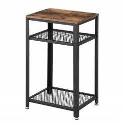 Red Living Bout de canapé Morristown III - Métal - Marron / Noir