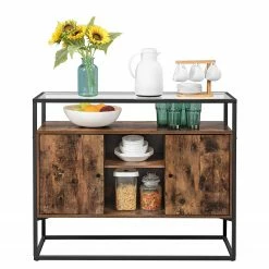 Red Living Buffet Cottage Hill III - Verre / Métal - Marron / Noir -loftscape Boutique 1000235678 201210 06194600086 DETAILS P000000001000235678