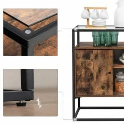 Red Living Buffet Cottage Hill III - Verre / Métal - Marron / Noir -loftscape Boutique 1000235678 201210 06195200088 DETAILS P000000001000235678