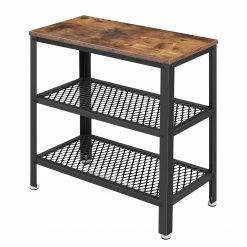 Red Living Bout de canapé Morristown I - Métal - Marron / Noir