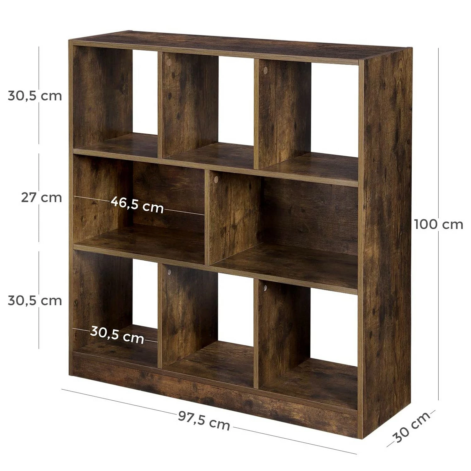 Étagère Lune II - Imitation chêne rustique 7 Étagère Lune II - Imitation chêne rustique – Image 5