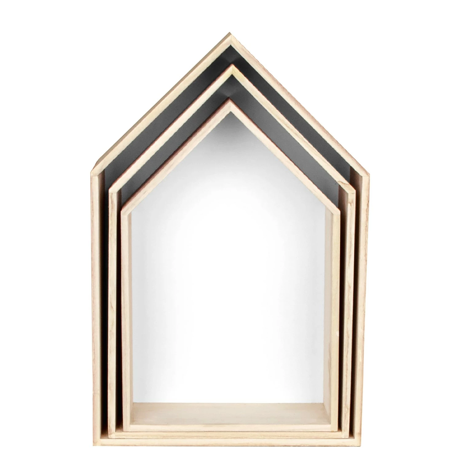 Naturoo Étagères murale Cusset II (Lot de 3) - Paulownia massif - Paulownia / Blanc 5 Naturoo Étagères murale Cusset II (Lot de 3) - Paulownia massif - Paulownia / Blanc – Image 3