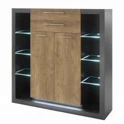 Red Living Buffet haut Talence - Imitation châtaigner / Gris