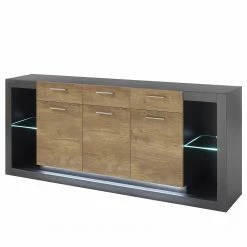 Red Living Buffet Talence I - Imitation châtaigner / Gris