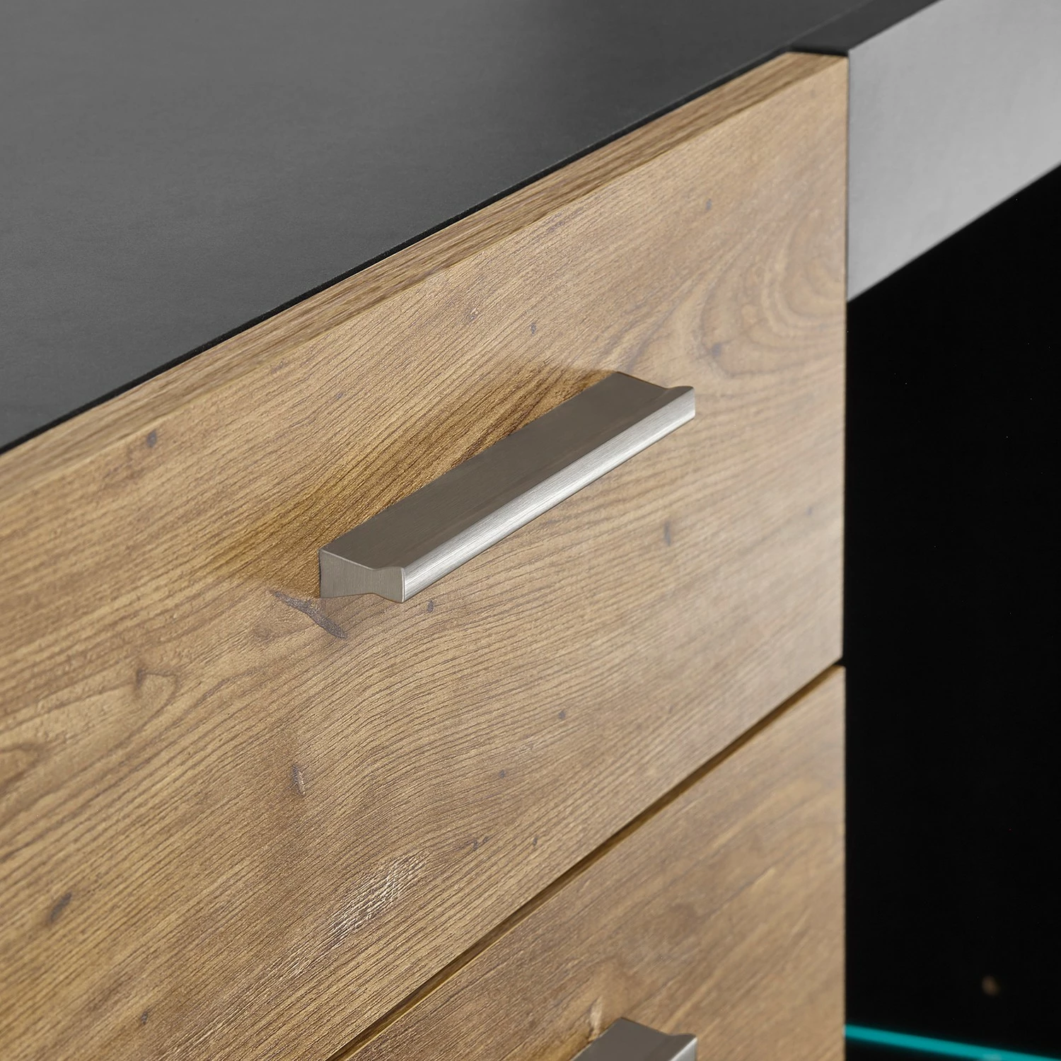 Red Living Buffet Talence I - Imitation châtaigner / Gris 8 Red Living Buffet Talence I - Imitation châtaigner / Gris – Image 6