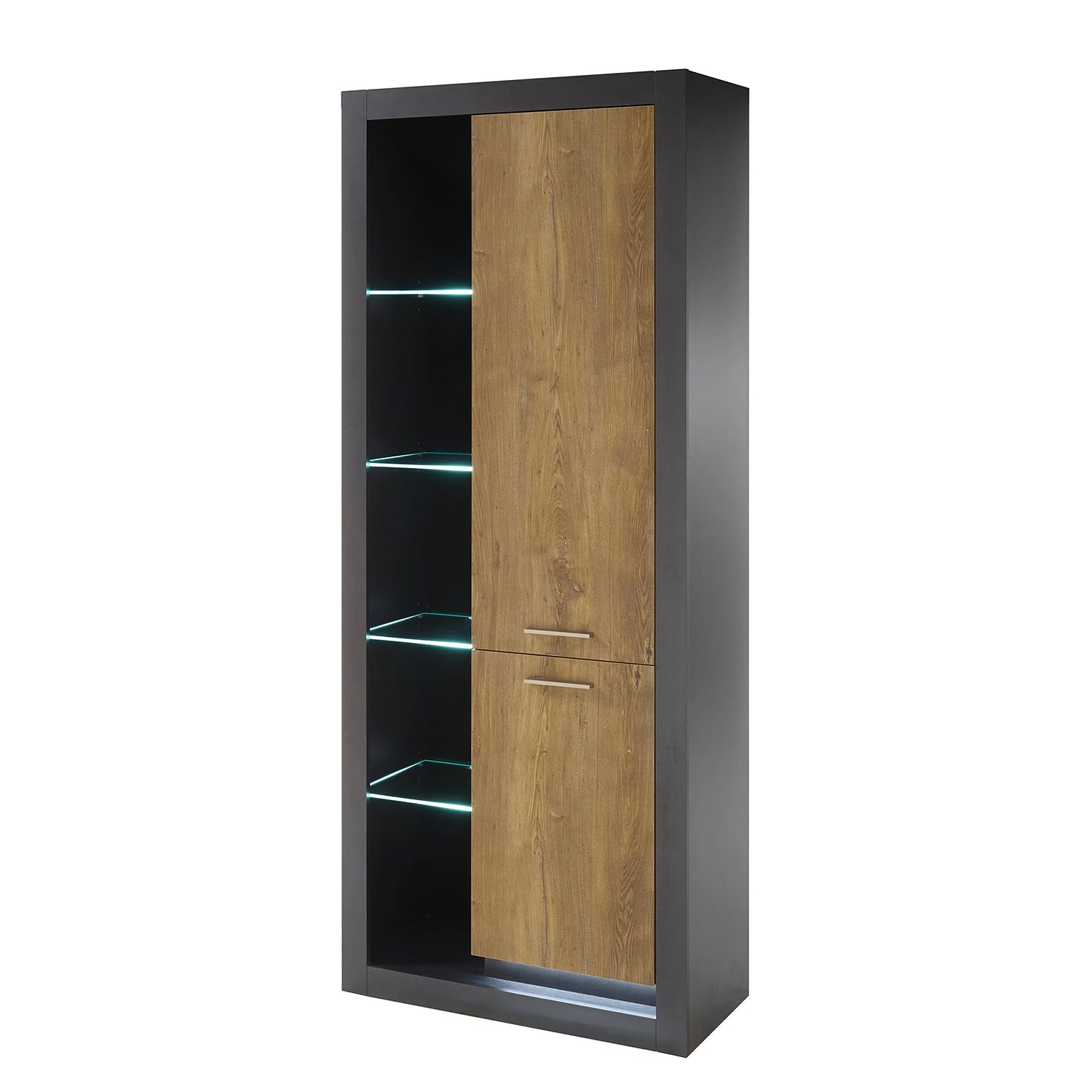 Red Living Armoire Talence - Imitation châtaigner / Gris - Butoir à droite 3 Red Living Armoire Talence - Imitation châtaigner / Gris - Butoir à droite