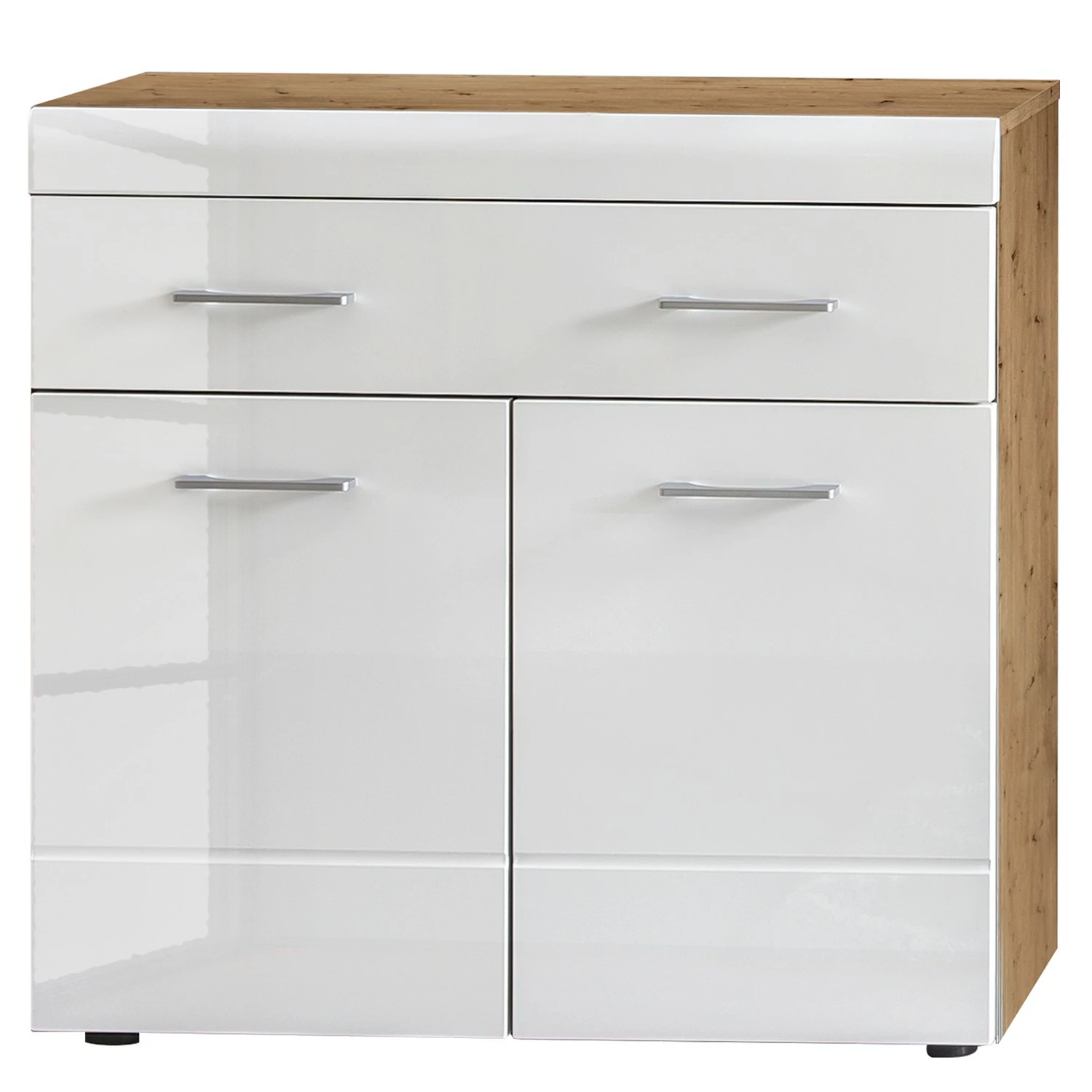 Loftscape Meuble d’entrée Liffre - Blanc brillant / Imitation chêne artisan 3 Loftscape Meuble d’entrée Liffre - Blanc brillant / Imitation chêne artisan