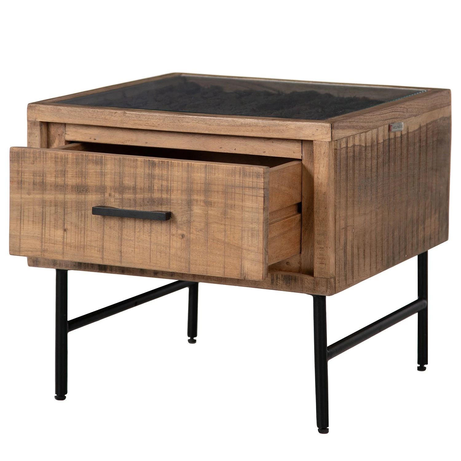 Ars Natura Table basse Roody I - Acacia massif / Métal - Acacia / Noir 7 Ars Natura Table basse Roody I - Acacia massif / Métal - Acacia / Noir – Image 5