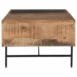 Ars Natura Table basse Roody II - Acacia massif / Métal - Acacia / Noir -loftscape Boutique 1000238182 220330 032 DETAILS P000000001000238182