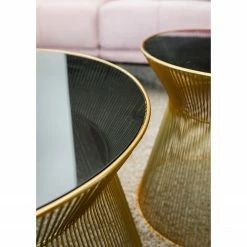 Red Living Bout de canapé Payzac IV - Verre / Métal - Gris / Doré -loftscape Boutique 1000239510 210108 13384400100 DETAILS P000000001000239510