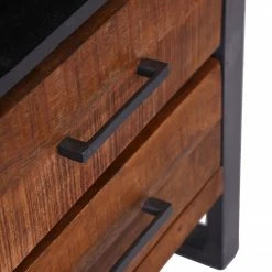 Red Living Étagère Thiery - Manguier massif / Métal - Manguier marron / Anthracite -loftscape Boutique 1000239517 210108 13392800124 DETAILS P000000001000239517