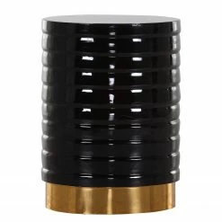 Red Living Bout de canapé Payzac I - Métal - Noir / Doré