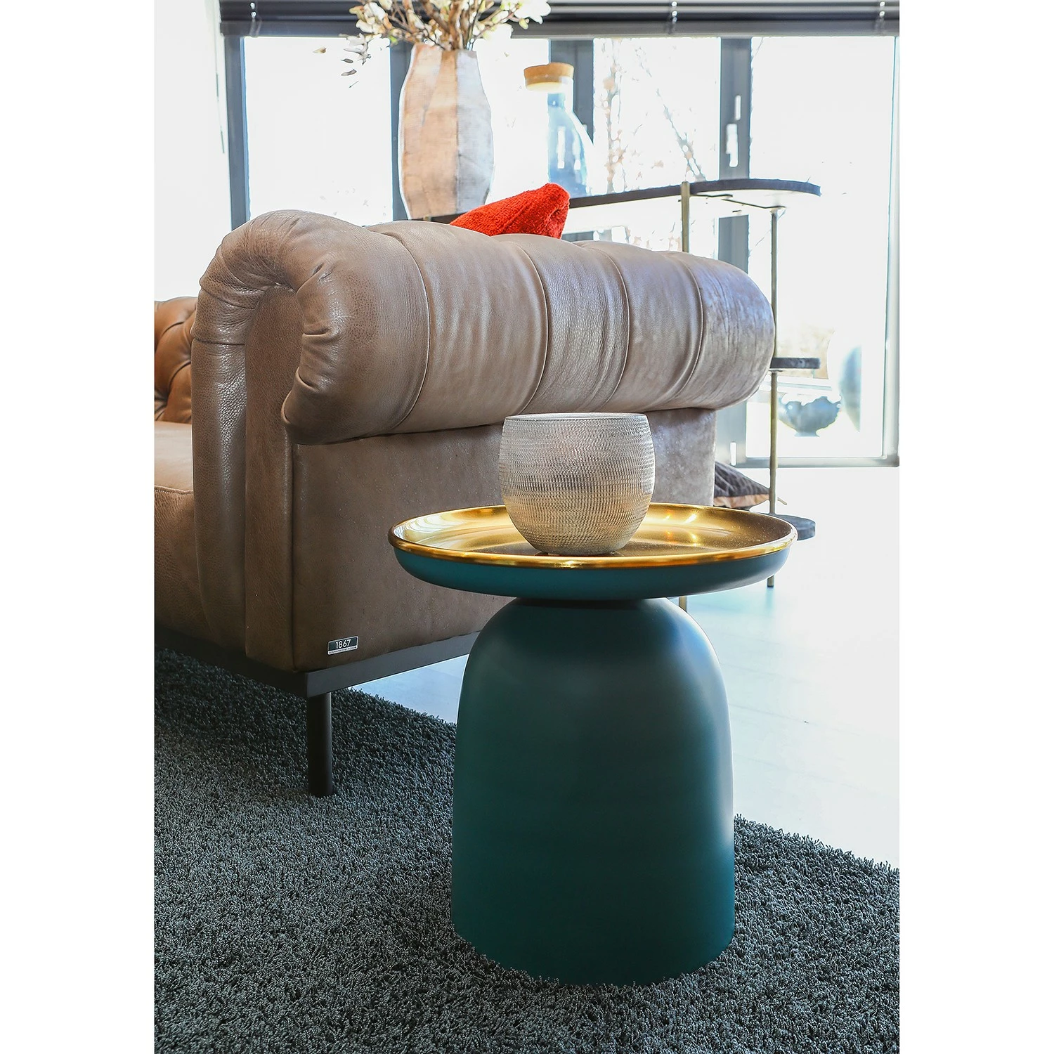 Red Living Bout de canapé Payzac VII - Métal - Bleu pétrole 5 Red Living Bout de canapé Payzac VII - Métal - Bleu pétrole – Image 3