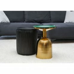 Red Living Bout de canapé Payzac VI - Métal - Noir / Doré -loftscape Boutique 1000239535 210108 13410300177 MOOD DETAILS P000000001000239535 mood