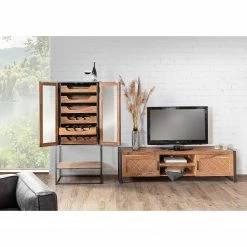 Red Living Armoire à vin Viessoix - Teck massif et acacia massif / Fer - Teck / Anthracite -loftscape Boutique 1000240176 210115 08042100028 MOOD DETAILS P000000001000240176 mood